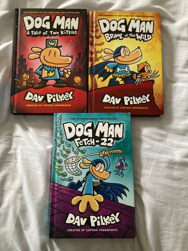 DOG MAN Lot of 3 Hardcover Books