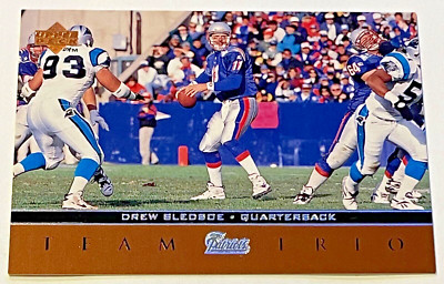 1996 Upper Deck Football Team Trio DREW BLEDSOE, Patriots Insert TT-52
