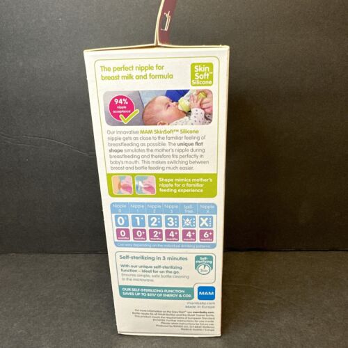 MAM Easy Start Anti-Colic Bottle, 9 oz 1-Count Baby Essentials, Medium Flow NEW - Picture 4 of 6