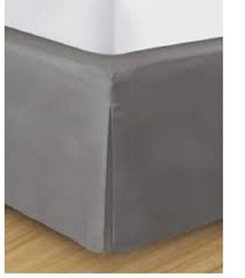 Jet De Lit Taille 'Full' (140x190) Couleur Taupe - Wonder Skirt, Ourlet Tombant De 15 Pouces (38 Cm)