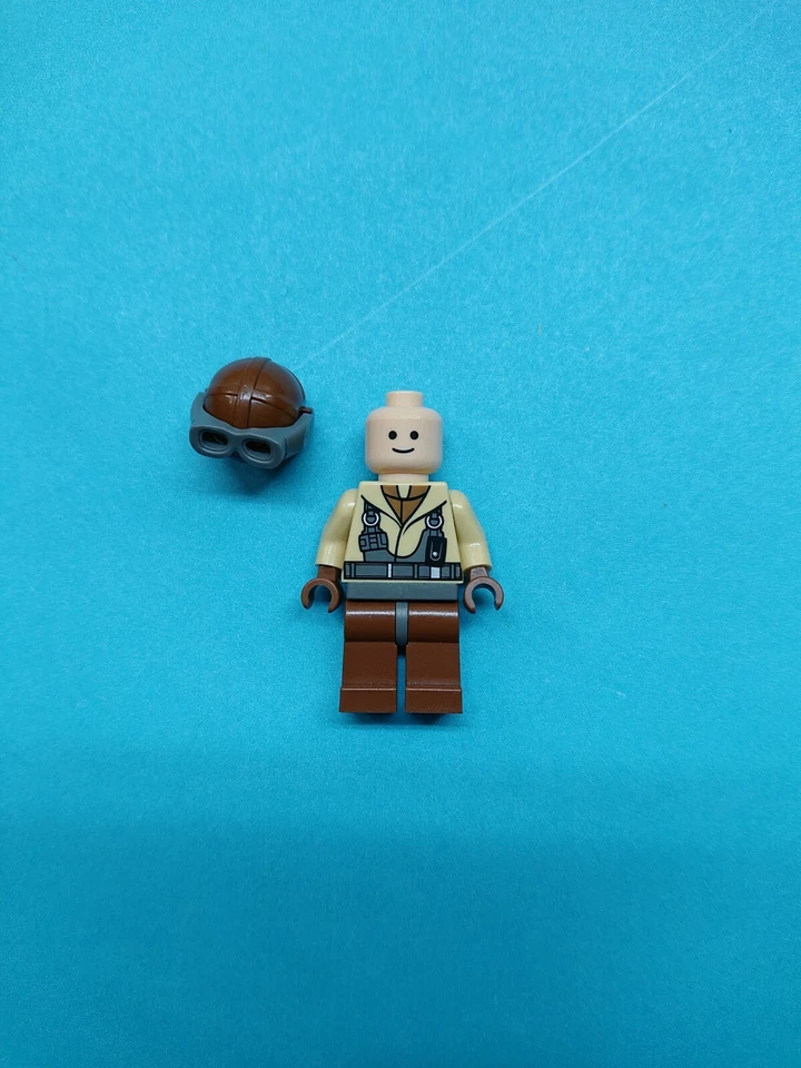 Lego Star Wars Minifigura Naboo Fighter Pilot - ¡Chaqueta Bronceada 7660! Foto 3 de 4