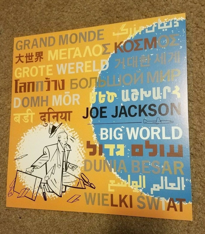 Joe Jackson - Big World US album artwork US 12x12" promotional A&M "flat"  EX