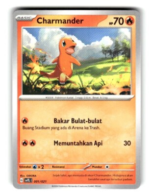 Pokemon Terastal Tactics Deck Charmander 001/021