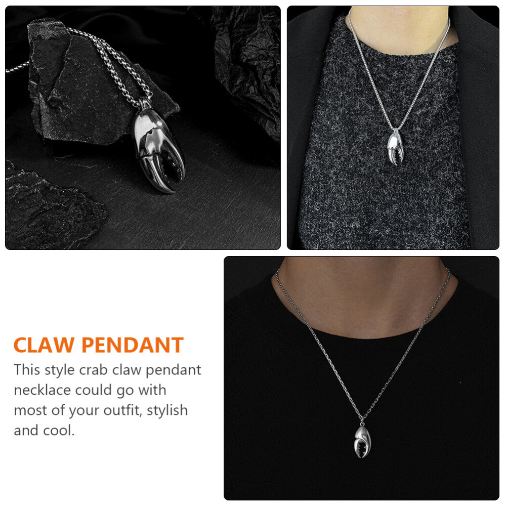 Trendy Necklace Birthstone Crab Pincer Men's Necklaces Boy Friend eBay