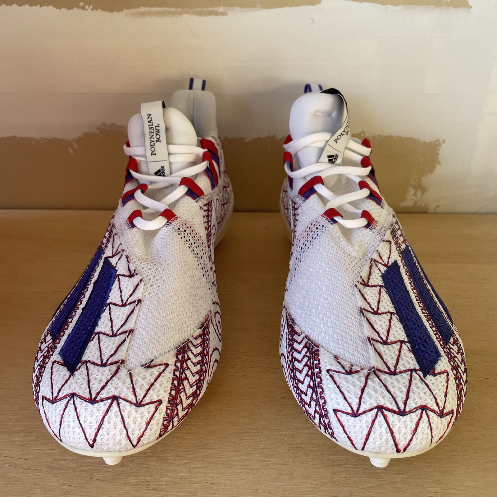 Adidas Men’s Adizero 11.0 Polynesian Bowl Football Cleats Red White