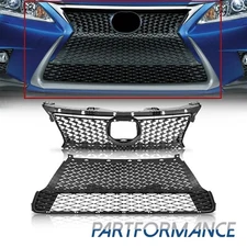 For 2014-2017 Lexus CT200H Front Upper Lower Grille Gloss Black Set LX1036122