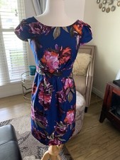 Anthropologie Moulinette Soeurs Rosada blue floral dress size 0