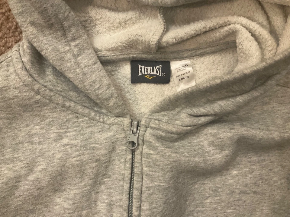 Everlast Sudadera Chaqueta Niños Jóvenes Con Capucha Talla L (14/16) Gris Foto 4 de 4