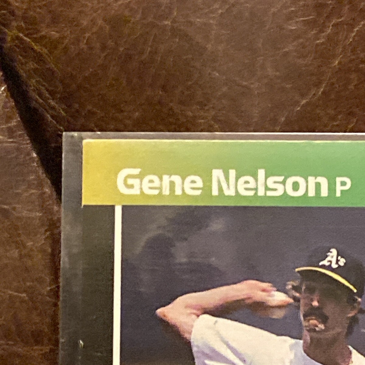 1989 Donruss #540 Gene Nelson Oakland Athletics Card With Missing
