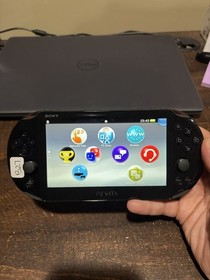 Japanese Black PlayStation Vita PSVITA 2000 System W/Charger Tested/Works B27