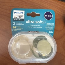 Philips Avent Ultra Soft Pacifier 0-6m cream  green 2 Ct