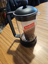 Bodum French Press Coffee Maker, 12 oz, Black High-Heat Borosilicate Germany