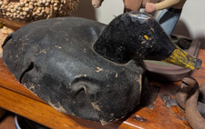 Vintage beschichtetes Canvas schwarze Ente Köder