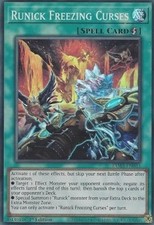 YuGiOh Runick Freezing Curses TAMA-EN033 Super Rare Englisch Good 1st