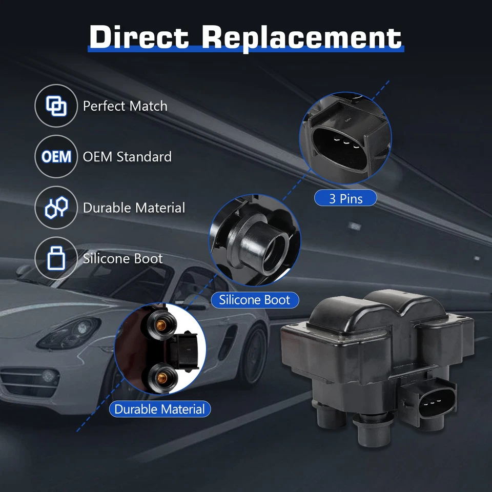 Ignition Coils Kit For Ford E-150 Econoline Expedition F-150 F-250 97-99 4.6L - Изображение 4 из 4