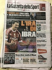 Giornale Gazzetta dello Sport 2012 N.58 Ibrahimovic Allegri Milan Conte Juve