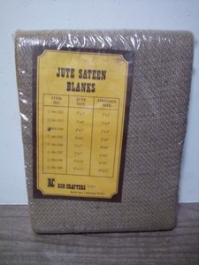 NOS VTG Rug Crafters Jute Sateen Blanks Material  Size 4' x 5' Finished 3' x 4'