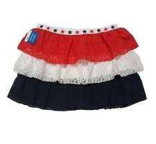 Way To Celebrate Patriotic Girls Lace Skirt Sz L 10-12 Americana NWT