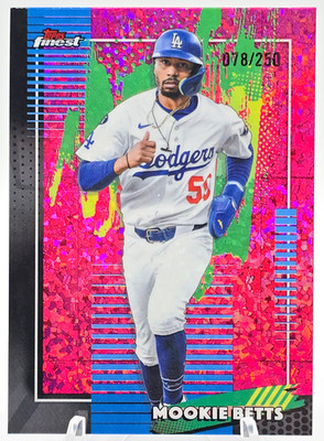 2026 Topps Finest Mookie Betts Common Pink Mini-Diamond Refractor /250 Dodgers