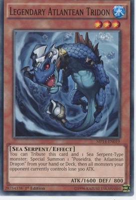 Yugioh Legendärer Atlantischer Tridon MP14-DE019 Common 1. Auflage NM x3 Play Set
