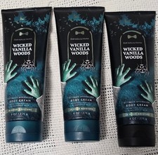 Bath and Body Works Body Lotion Wicked Vanilla Woods Body Cream Lot of 3