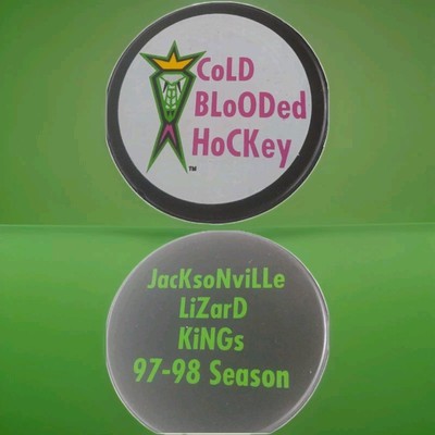 1997-98 SEASON JACKSONVILLE LIZARD KINGS     Vintage   PUCK MADE IN  