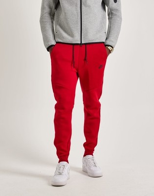 $115 NIKE AIR SPORTSWEAR TECH FLEECE JOGGERS BIRCH HEATHER GYM RED sz S