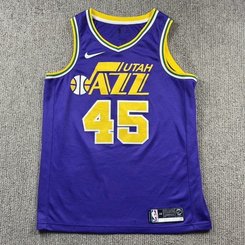 Nike Mens L 48 Utah Jazz Jersey Hardwood Classics Swingman Donovan Mitchell #45
