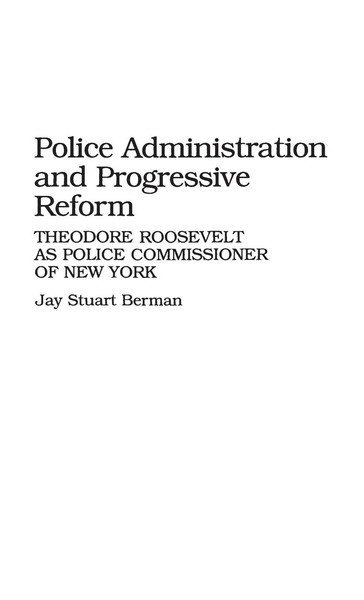 Jay Berman | Police Administration And Progressive Reform | Buch | Englisch-image