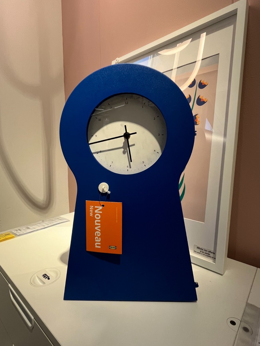 New IKEA PS 1995 Blue Clock 48 cm (19 