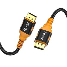 16K DisplayPort Cable 2.1 6.6 Ft 80Gbps HDR 16K 60Hz 8K 120Hz 4K 240Hz