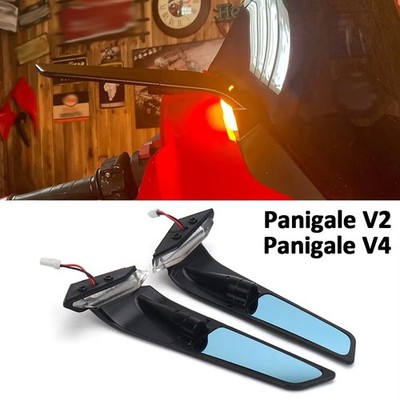 Motorcycle Rearview Mirror With LED Turn Signal For Ducati Panigale V2 2020-2024