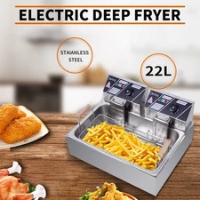 12L Electric Countertop Deep Fryer Singe Tank Commercial Restaurant Durable