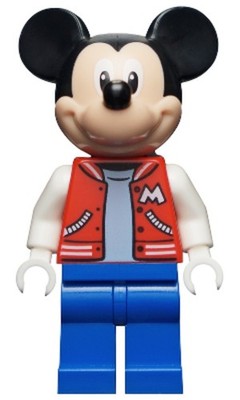 LEGO  Minifig dis075 - Mickey Mouse - Red Jacket with White Letter M