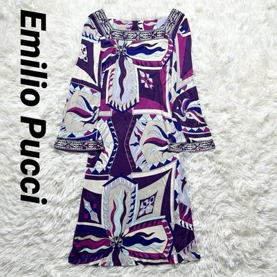 Beautiful Emilio Pucci All over Pattern One Piece Dress Party All over Pattern A