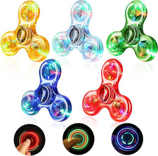 5 Pack LED Light up Fidget Spinners,Glow in the Dark Sensory Toys