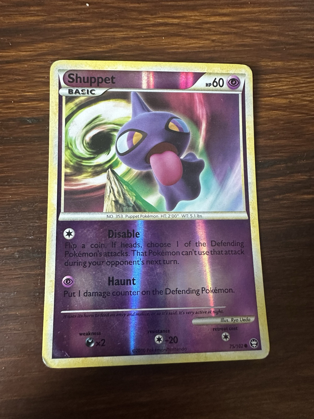 Shuppet 75/102 Pokemon TCG Reverse Holo LP