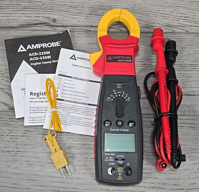 Amprobe ACD-23SW - 400A True-RMS Swivel Clamp Meter with Temperature and VolTect