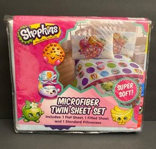 Shopkins Microfiber Fun Colorful Toy Girl Adult Fan Twin Sheet Set of 3 bedsheet
