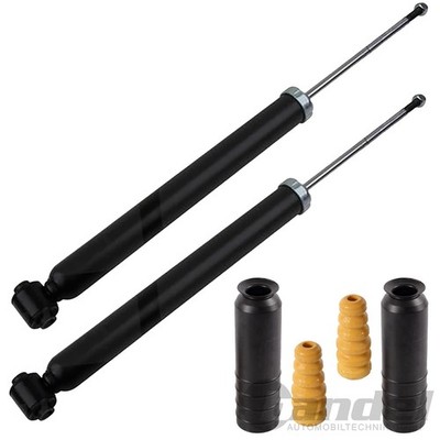 2x STOSSDÄMPFER+PROTECTION KIT HINTEN passend für OPEL CORSA D FIAT GRANDE PUNTO