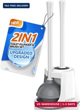Toilet Plunger and Brush with Holder, Bowl Brush and Heavy Duty Toilet Plunger S