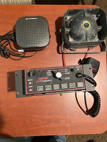 Carson Siren Controller Emergency Vehicle Siren Motorola Speaker Bundle