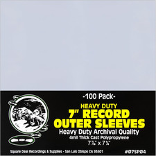 - 7" 45Rpm Vinyl Record Outer Sleeves - Heavy Duty 4Mil Thick - Archival Quality