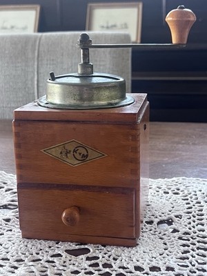 Vintage Wooden Coffee Grinder Produced by KYM (Kissing und Möllmann), W Germany