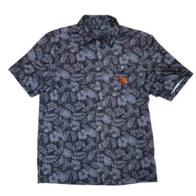 OSU Beavers Hawaiian Shirt Chiliwear Mens Size M Football Button Up