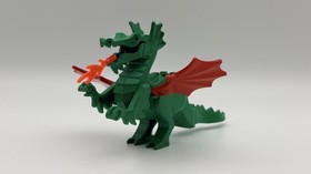 Vintage LEGO Classic Green Dragon With Red Wings 6129c03 6087 6082 6076 6056