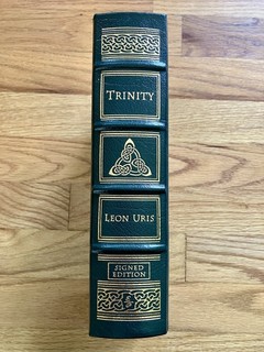 Trinity Leon Uris Signed Leather Collector's Edition Easton Press COA 1999