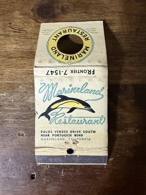 D500 Marineland Restaurant Palos Verdes Dr California Vintage Matchbook Cover