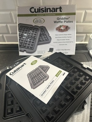 Cuisinart Griddler Waffle Plates GR-WAFP Belgian Nonstick D/W Safe Set of 2