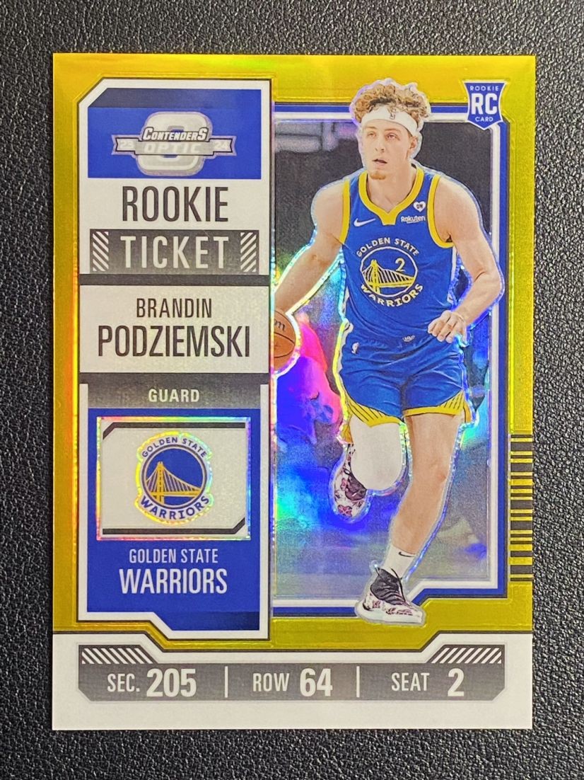 2023-24 Panini Contenders Optic Brandin Podziemski Rookie Gold 10/10=1/1 RC